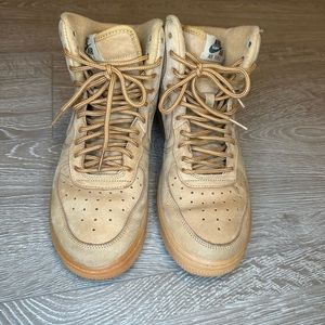 High top suede Air Force ones